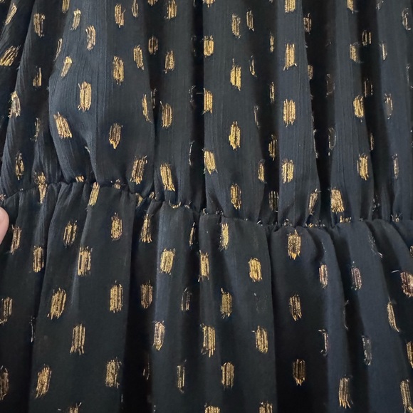 Stylish Black and Gold Mini Dress - Picture 4 of 5